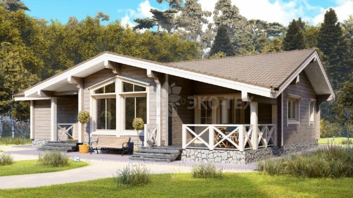 Проект дома Атлантик клееный брус