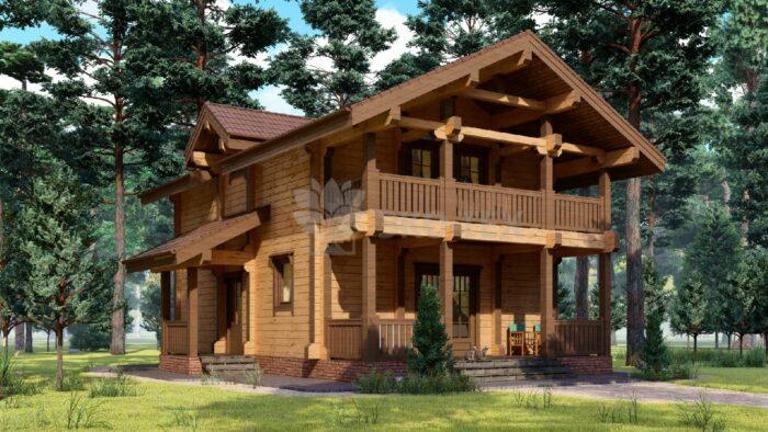 Проект дома Бунырево клееный брус