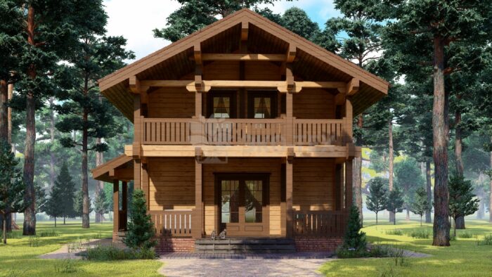 Проект дома Бунырево клееный брус