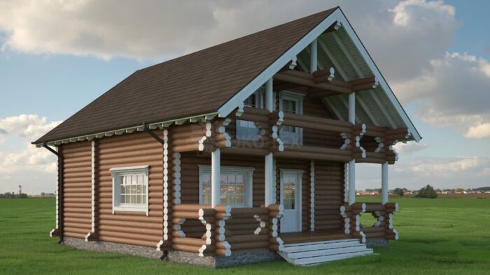 Проект бани Чехов оцилиндрованное бревно