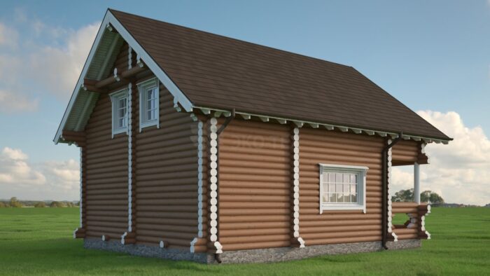 Проект бани Чехов оцилиндрованное бревно