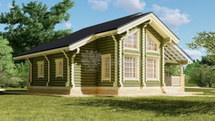 Проект дома Джузеппе оцилиндрованное бревно