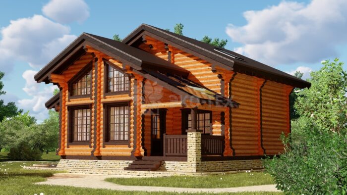 Проект дома Джузеппе оцилиндрованное бревно