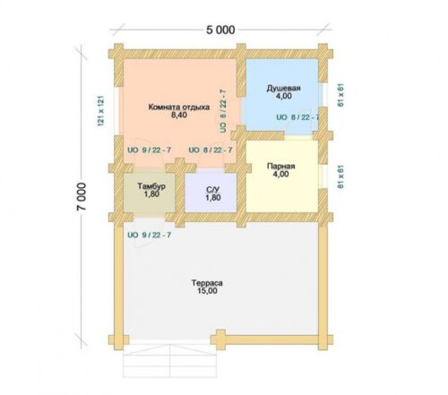 Проект дома Добрая оцилиндрованное бревно