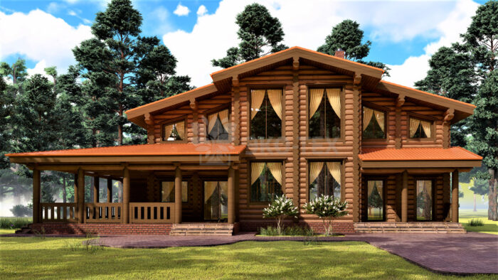 Проект дома Дуб оцилиндрованное бревно