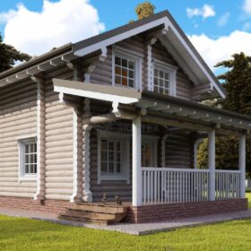 Проект дома Дубовая роща оцилиндрованное бревно