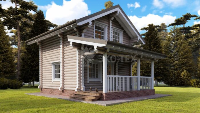 Проект дома Дубовая роща оцилиндрованное бревно