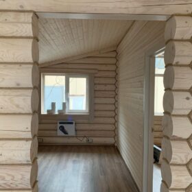 Выставка деревянных домов Эко-Тех — МКАД 65 км. фото ТЦ «Синдика»