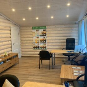 Выставка деревянных домов Эко-Тех — МКАД 65 км. фото ТЦ «Синдика»