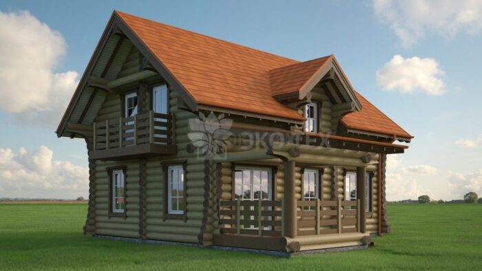 Проект дома Эллада оцилиндрованное