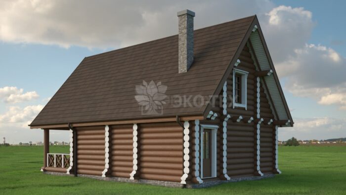 Проект бани Эльсинор1 оцилиндрованное бревно