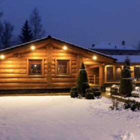 Фото баня с бассейном из рубленных бревен большого диаметра по проекту "Антоновка"