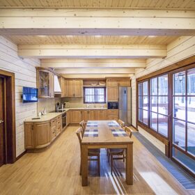 Фото деревянный дом из клееного бруса по проекту "Байрон" - фото