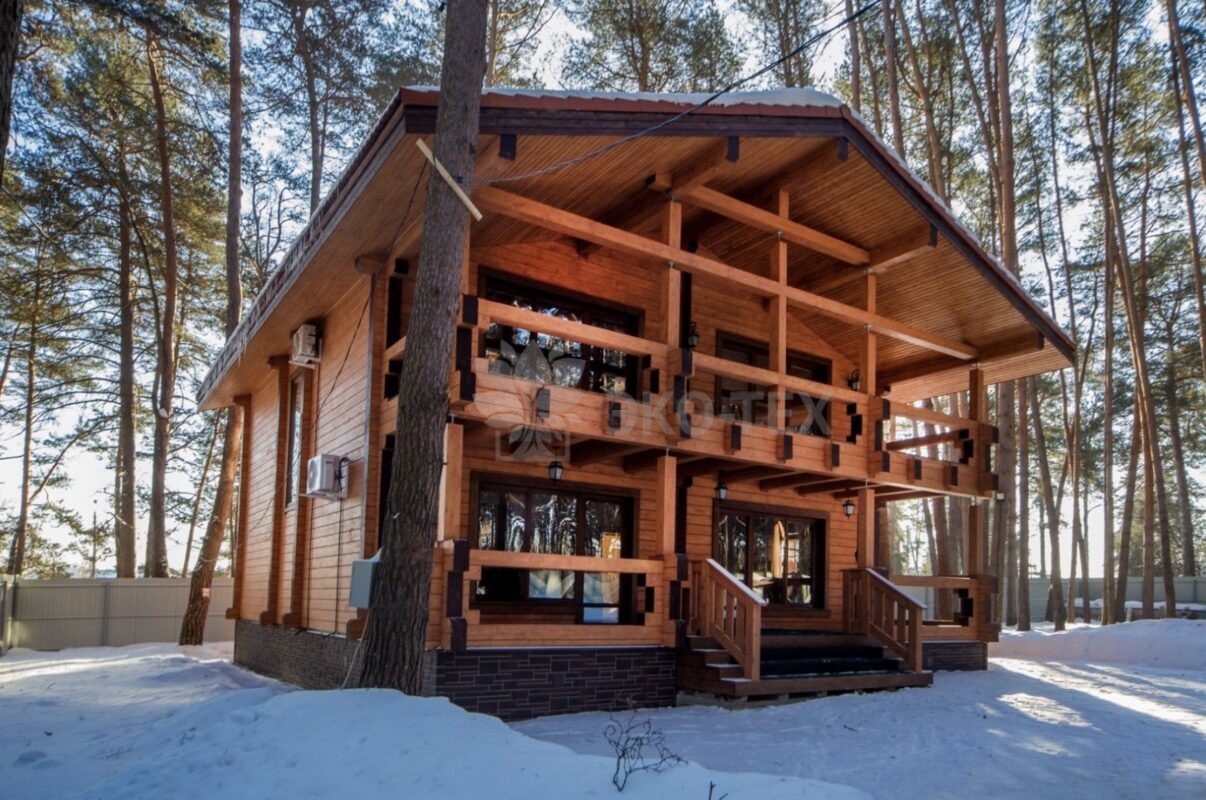 Фото деревянный дом из клееного бруса по проекту "Байрон" - фото