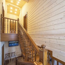 Фото деревянный дом из клееного бруса по проекту "Байрон" - фото