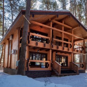 Фото деревянный дом из клееного бруса по проекту "Байрон" - фото