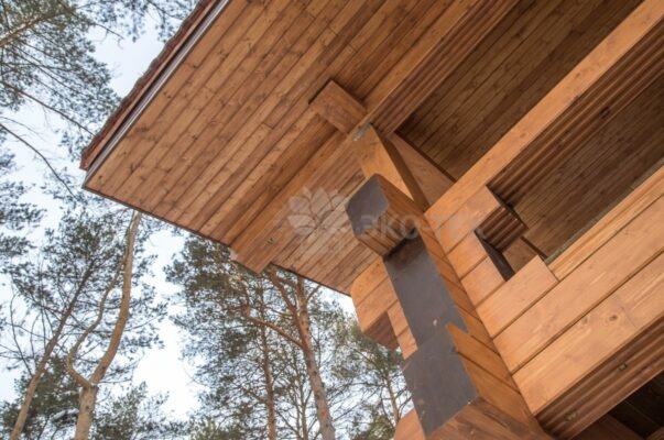 Фото деревянный дом из клееного бруса по проекту "Байрон" - фото