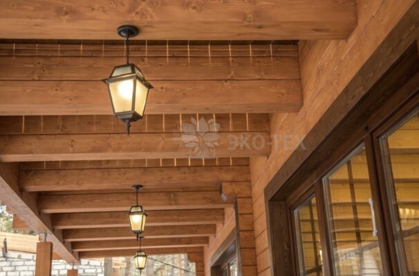 Фото деревянный дом из клееного бруса по проекту "Байрон" - фото