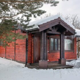 Фото баня из клееного бруса