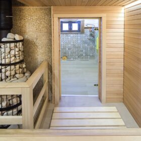 Фото баня из клееного бруса