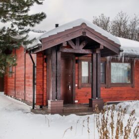 Фото баня из клееного бруса