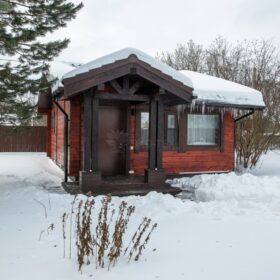 Фото баня из клееного бруса