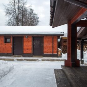 Фото баня из клееного бруса