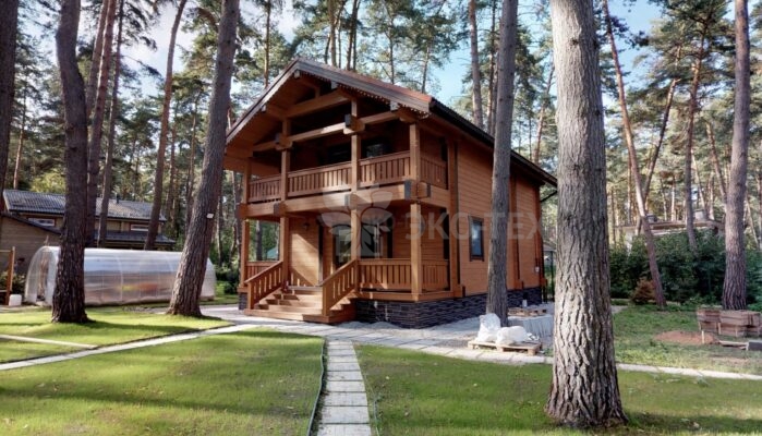 Фото дом из клееного бруса по проекту "Бунырево"