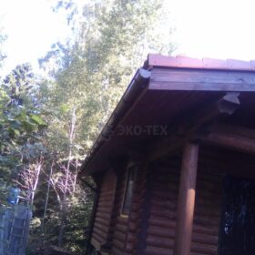 Фото дома и бани из оцилиндрованного бревна