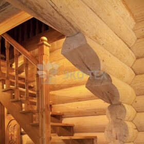 Фото строительство деревянных домов из бревен большого диаметра