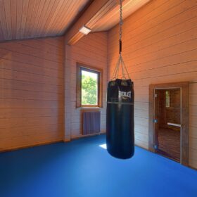 Фото дом с бассейном и спортзалом из клееного бруса