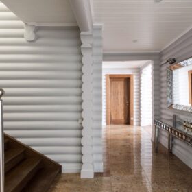 Фото дом из оцилиндрованного бревна