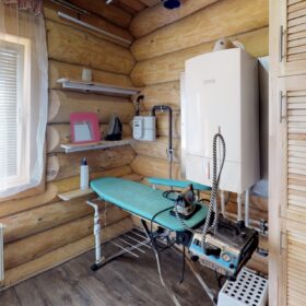 Фото дом из оцилиндрованного бревна по проекту фьорд