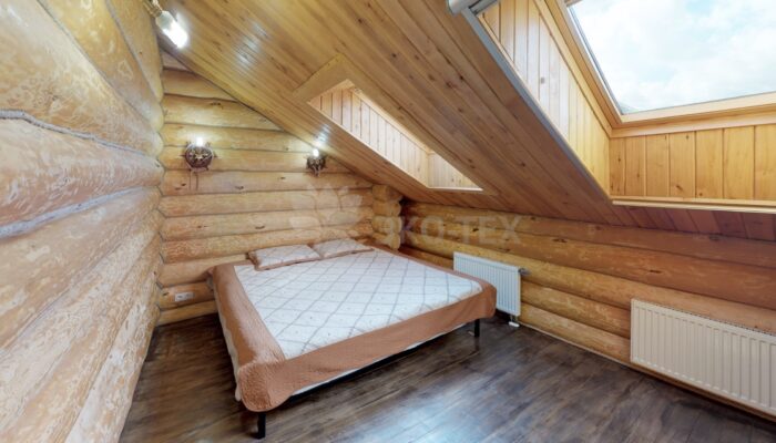 Фото дом из оцилиндрованного бревна по проекту фьорд