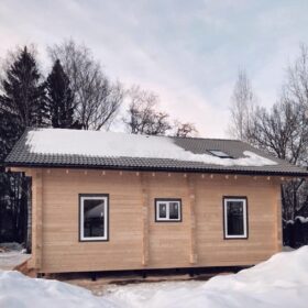 Фото дома из клееного бруса