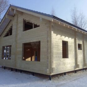 Фото дома из клееного бруса