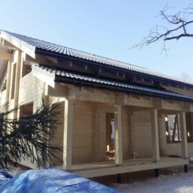 Фото дома из клееного бруса