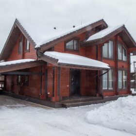Фото дома из клееного бруса