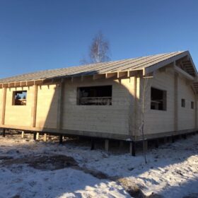 Фото дома из клееного бруса