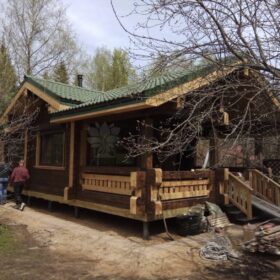 Фото дома из клееного бруса