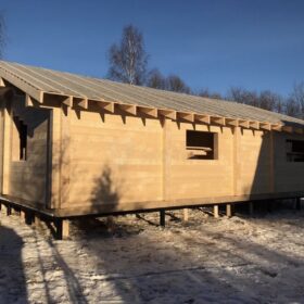Фото дома из клееного бруса