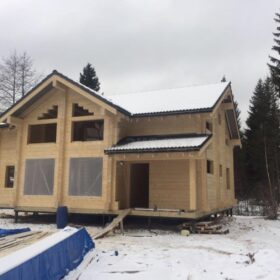 Фото дома из клееного бруса