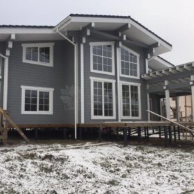 Фото дома из клееного бруса