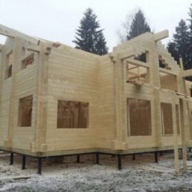 Фото дома из клееного бруса