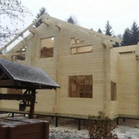 Фото дома из клееного бруса
