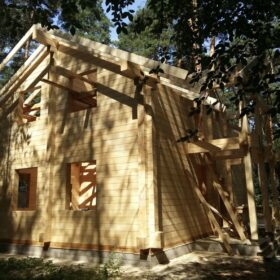 Фото дома из клееного бруса