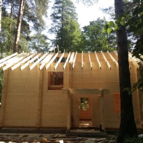 Фото дома из клееного бруса