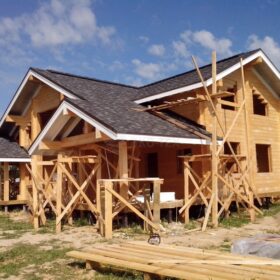 Фото дома из клееного бруса