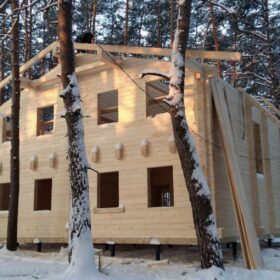Фото дома из клееного бруса