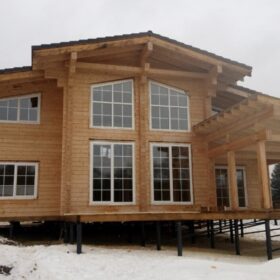 Фото дома из клееного бруса